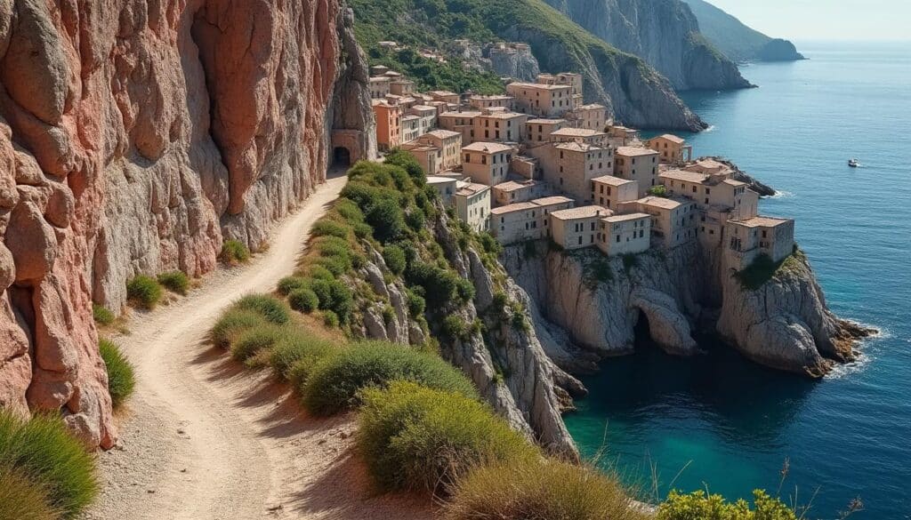 découvrez le sentier des douaniers, un parcours pittoresque qui relie le bourg historique aux impressionnantes falaises de granit, offrant des paysages côtiers à couper le souffle.
