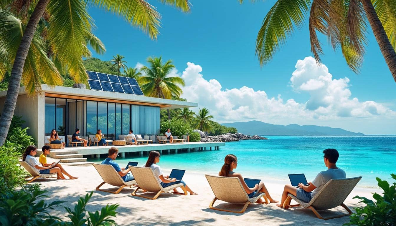 découvrez comment le visa nomade digital séduit les professionnels de la tech en quête de vie professionnelle et personnelle sous le soleil des pays tropicaux.