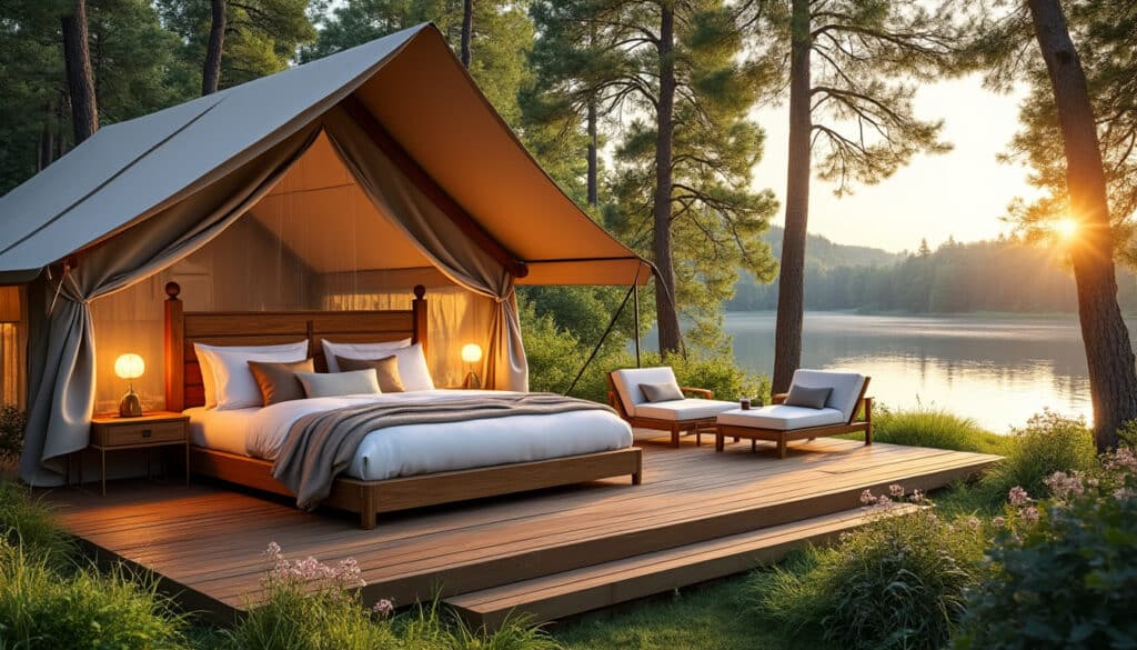 découvrez le glamping, l'expérience unique qui allie le confort d'un hôtel de luxe à l'immersion totale en pleine nature pour des séjours inoubliables.