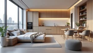 découvrez comment le meuble modulable maximise l'espace dans les petits studios urbains, alliant fonctionnalité et gain de place pour un intérieur optimisé.