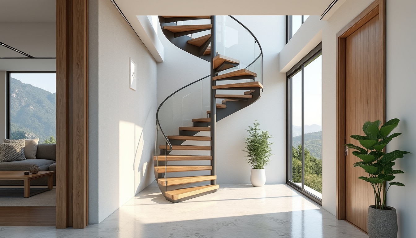 découvrez comment un escalier tournant peut optimiser l'espace dans les entrées étroites, alliant design et fonctionnalité pour un intérieur pratique et élégant.