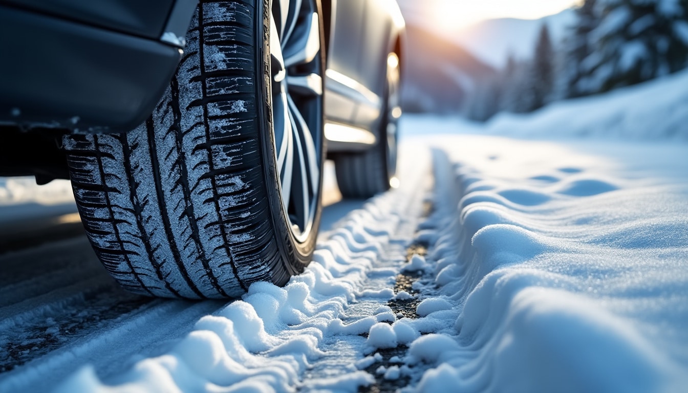 découvrez comment le pneu hiver améliore l'adhérence et la sécurité sur les routes enneigées, garantissant une conduite optimale en conditions hivernales.