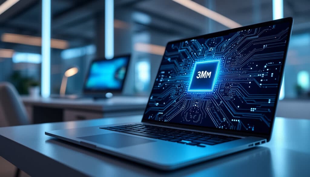 découvrez comment le processeur 3nm révolutionne la puissance et l'efficacité des ordinateurs portables professionnels pour des performances accrues.