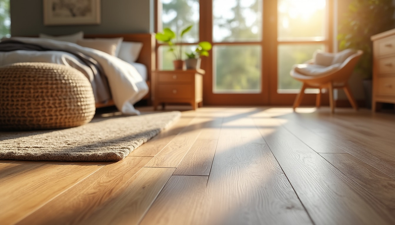 découvrez comment le parquet en bois isole naturellement le sol de la chambre et crée une atmosphère confortable et chaleureuse.