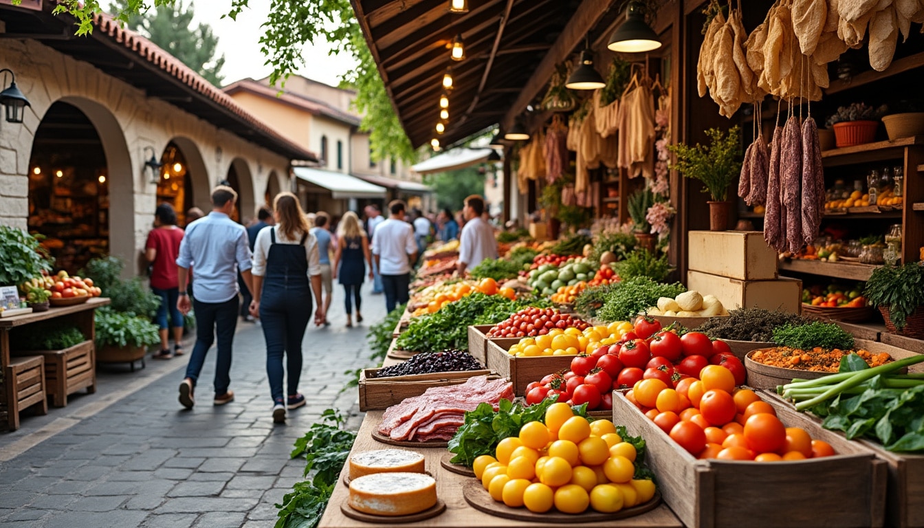 partez pour un voyage gastronomique unique en explorant les terroirs authentiques à travers les marchés locaux, où saveurs et traditions se rencontrent.