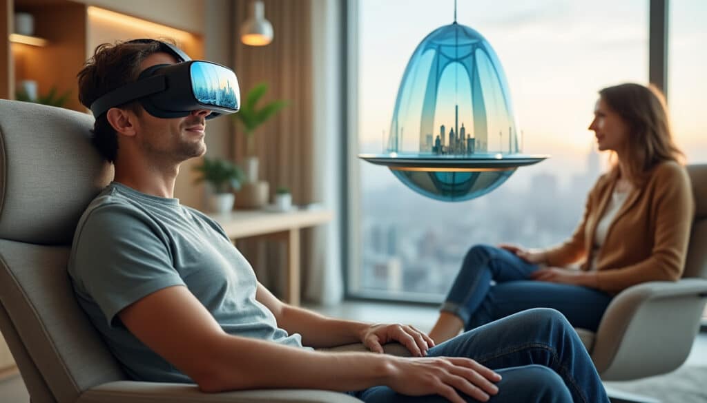 la réalité virtuelle offre une nouvelle approche pour traiter les phobies de l’altitude grâce à des expositions immersives et sécurisées.